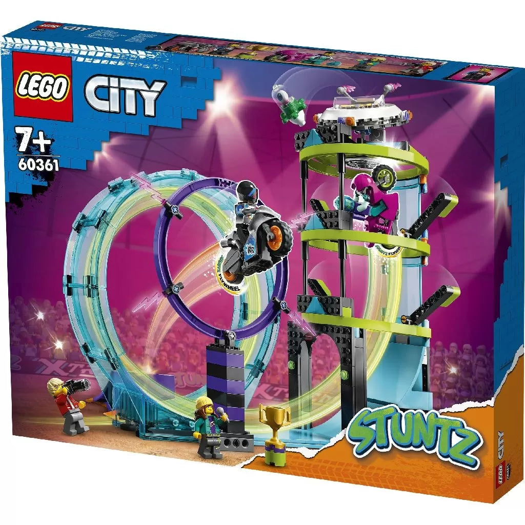 Lego city provocarea suprema de cascadorii pe motocicleta 60361