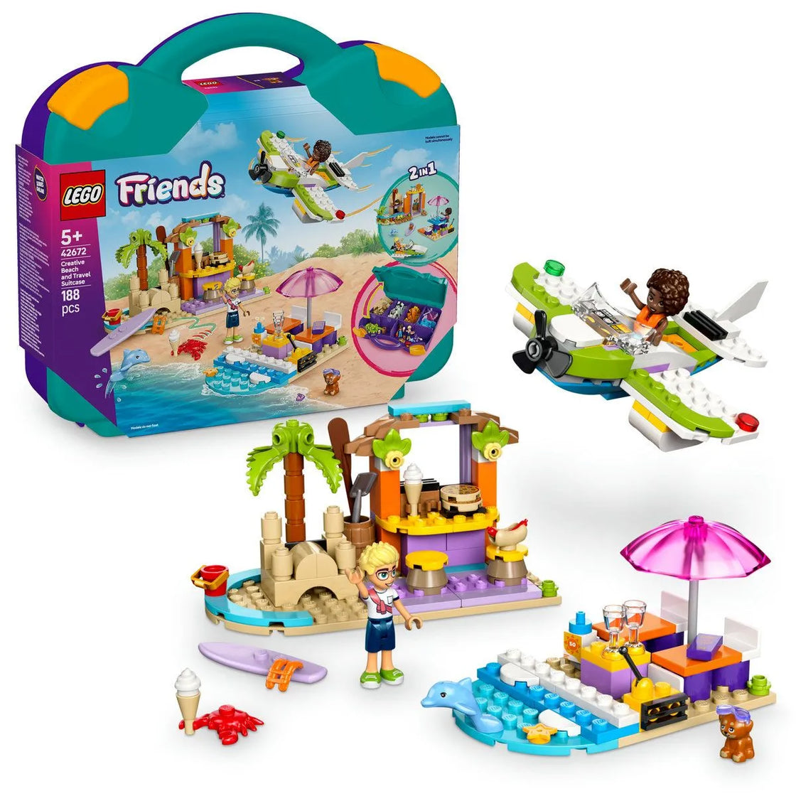 Lego friends valiza pentru plaja si calatorie 42672