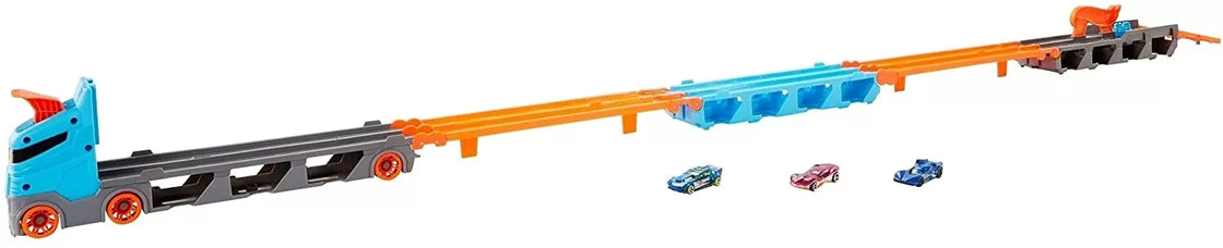 Hot wheels 2 in 1 mega transportator masini pista