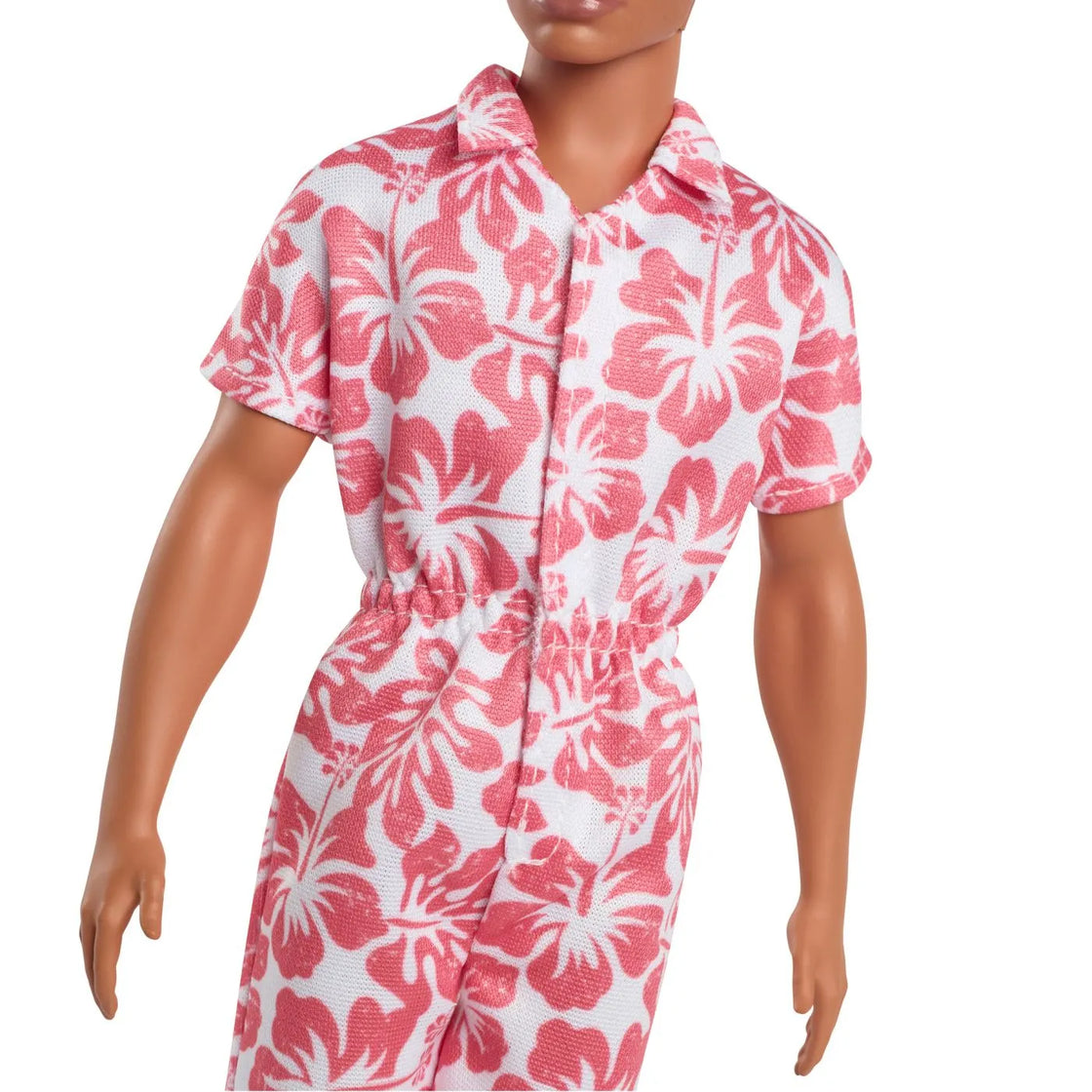 Barbie papusa baiat fashionistas in salopeta stil hawaian si sandale verzi