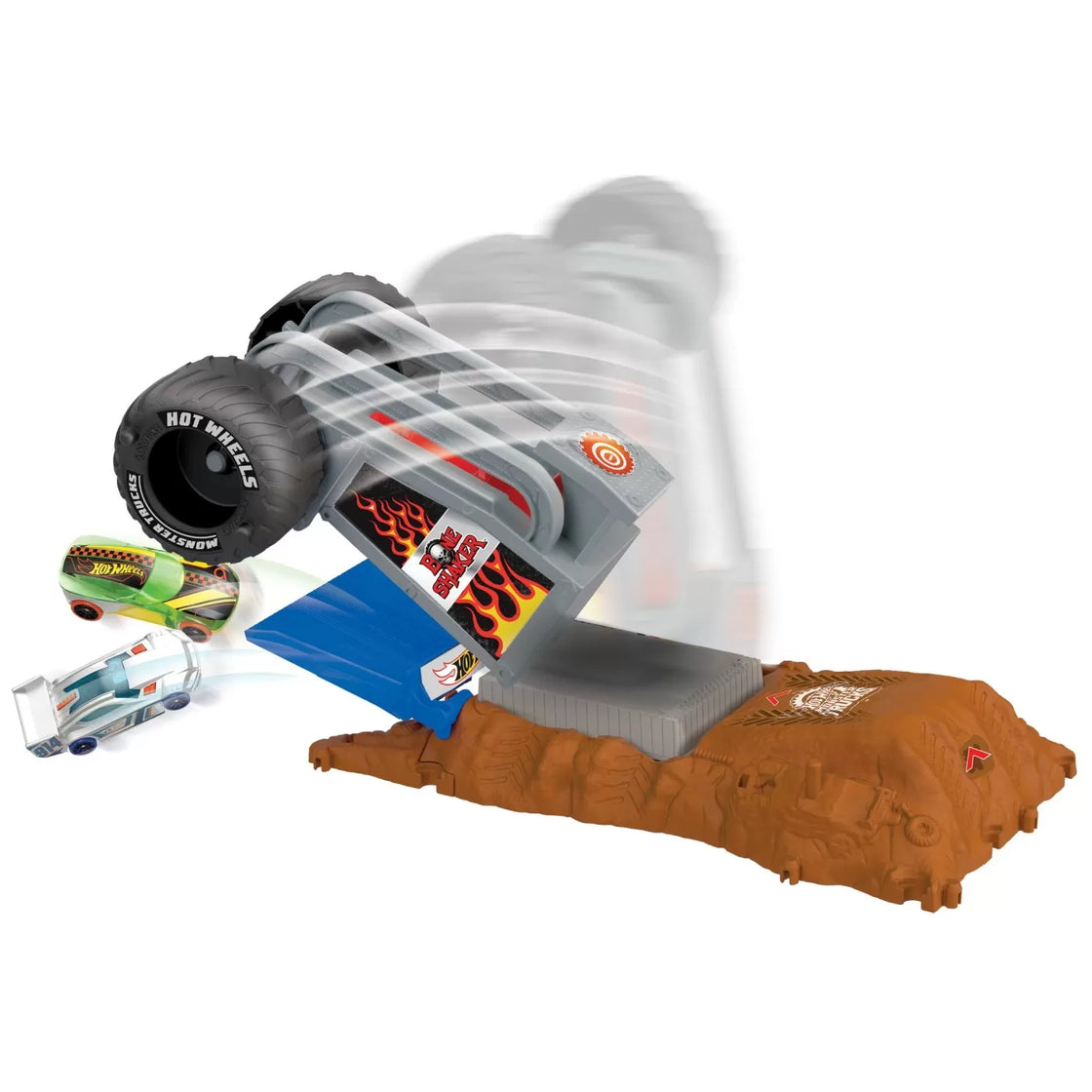 Hot wheels monster trucks entry challenge arena smashers provocarea tire press