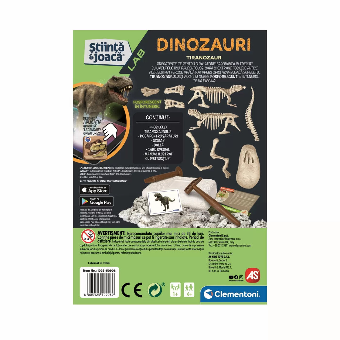 Stiinta si joaca descopera dinozaurul t-rex fluo