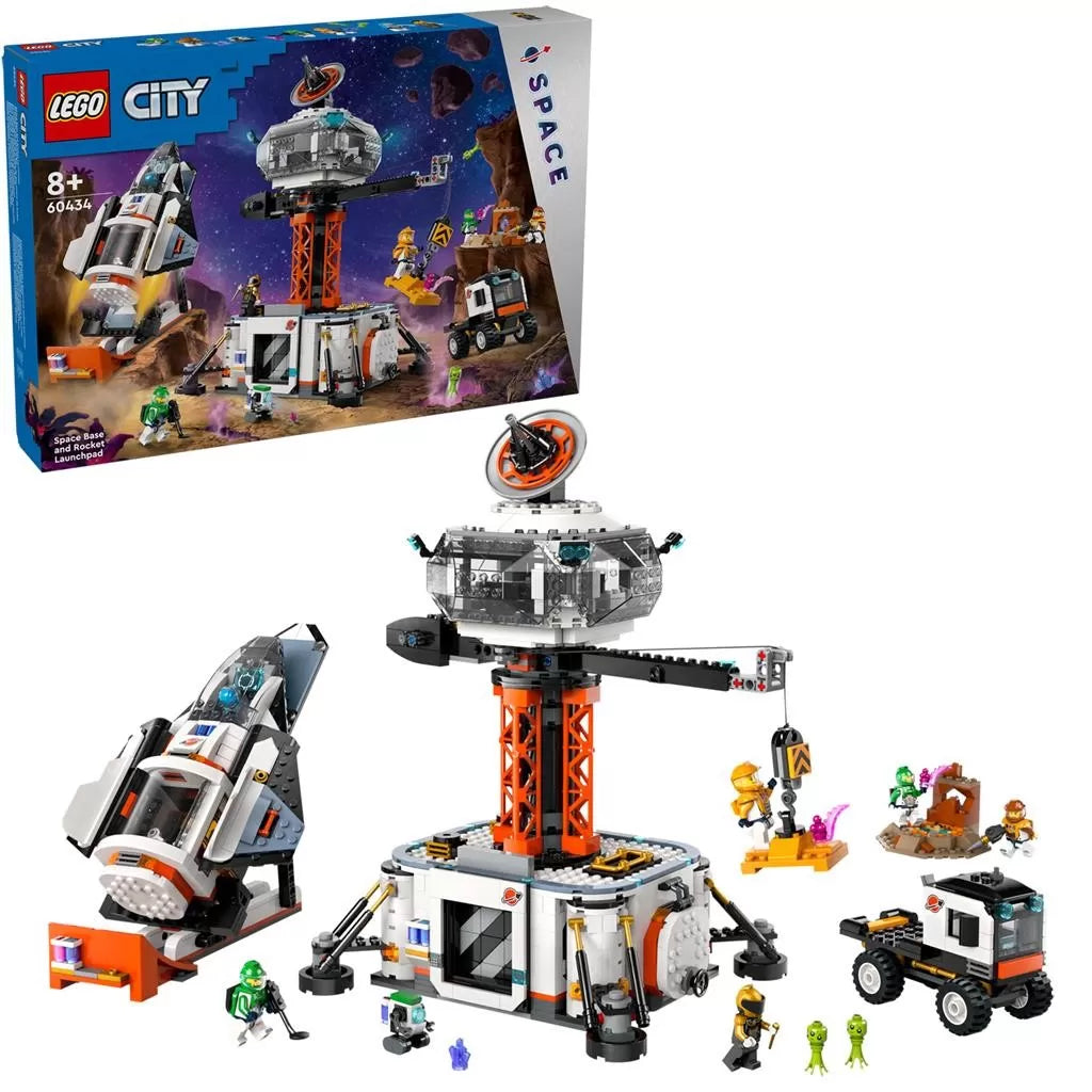 Lego city baza spatiala si platforma de lansare a rachetei 60434