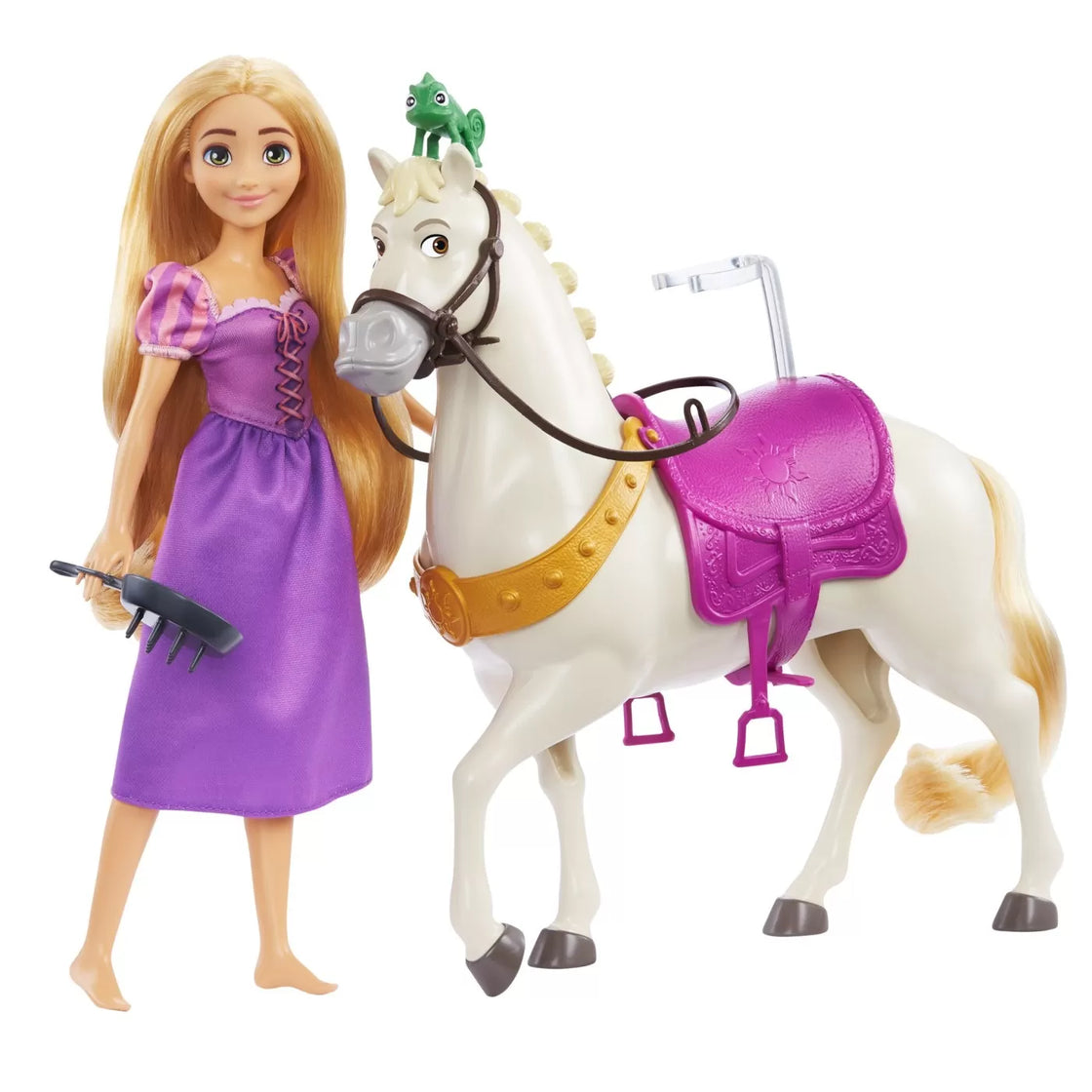 Disney princess set papusa rapunzel si calul maximus