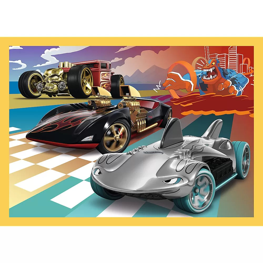 Puzzle trefl 4in1 hot wheels vehicule