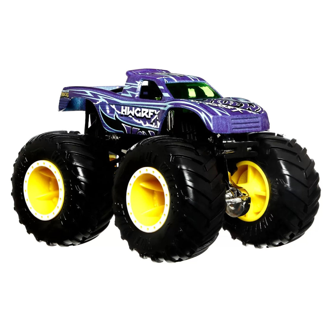 Hot wheels monster truck camion podium crasher cu culori schimbatoare scara 1:64