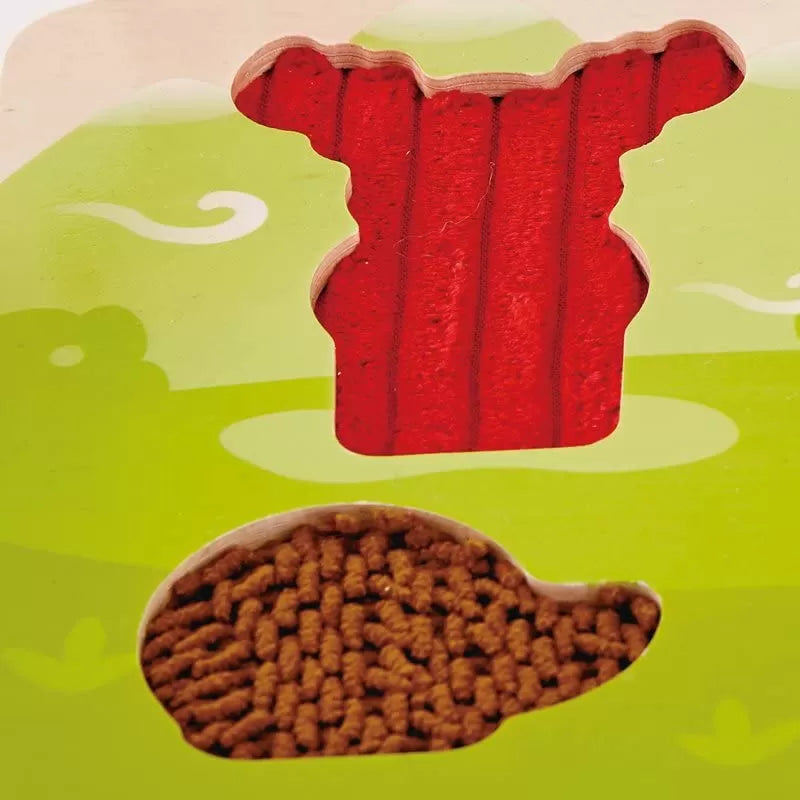 Hape puzlle tactil -  animalele din padure