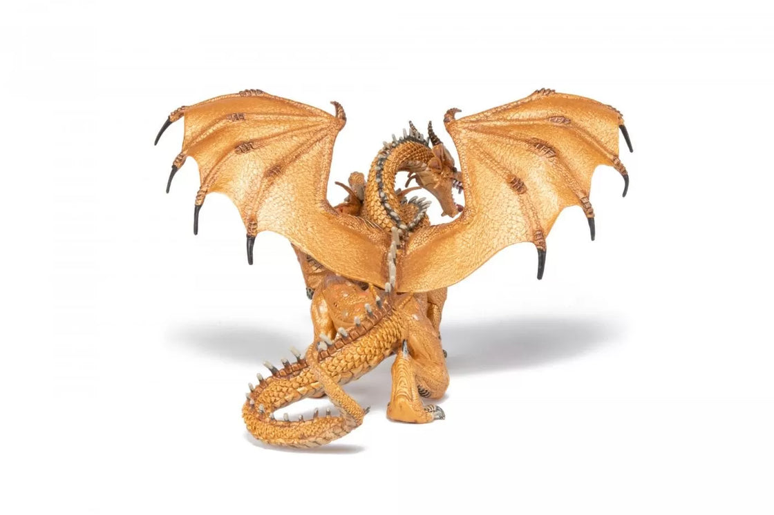 Papo figurina dragon cu doua capete auriu