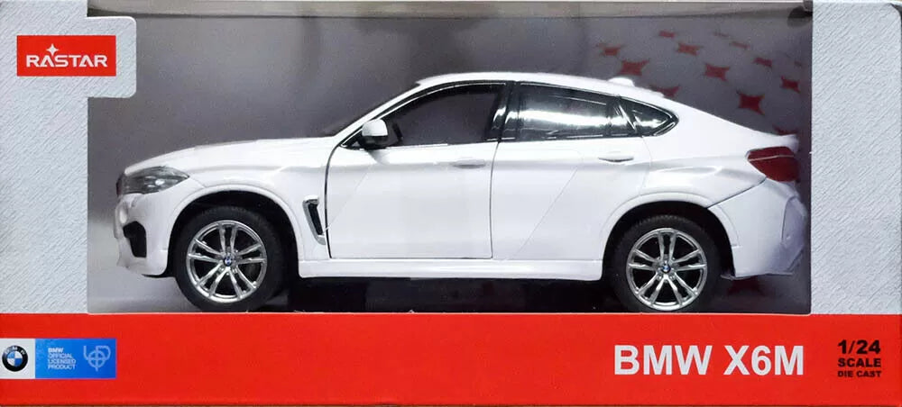 Masinuta metalica bmw x6m alb scara 1 la 24