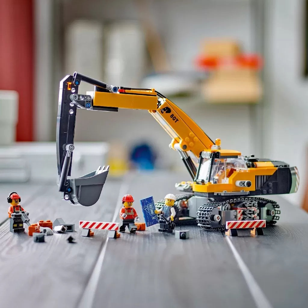 Lego city excavator galben de constructii 60420