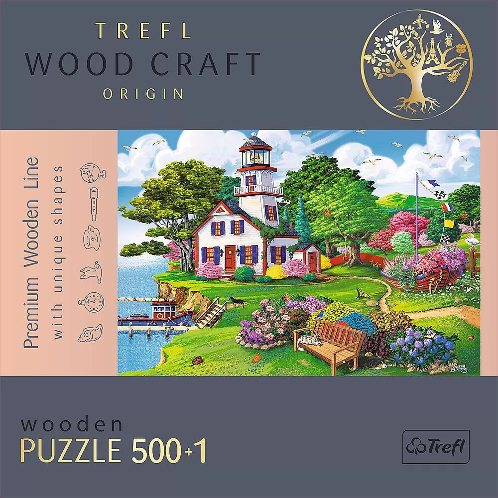 Puzzle trefl din lemn 500+1 piese portul in timpul verii