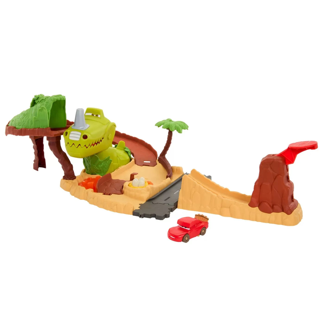 Cars set de joaca dino si masinuta cave fulger mcqueen