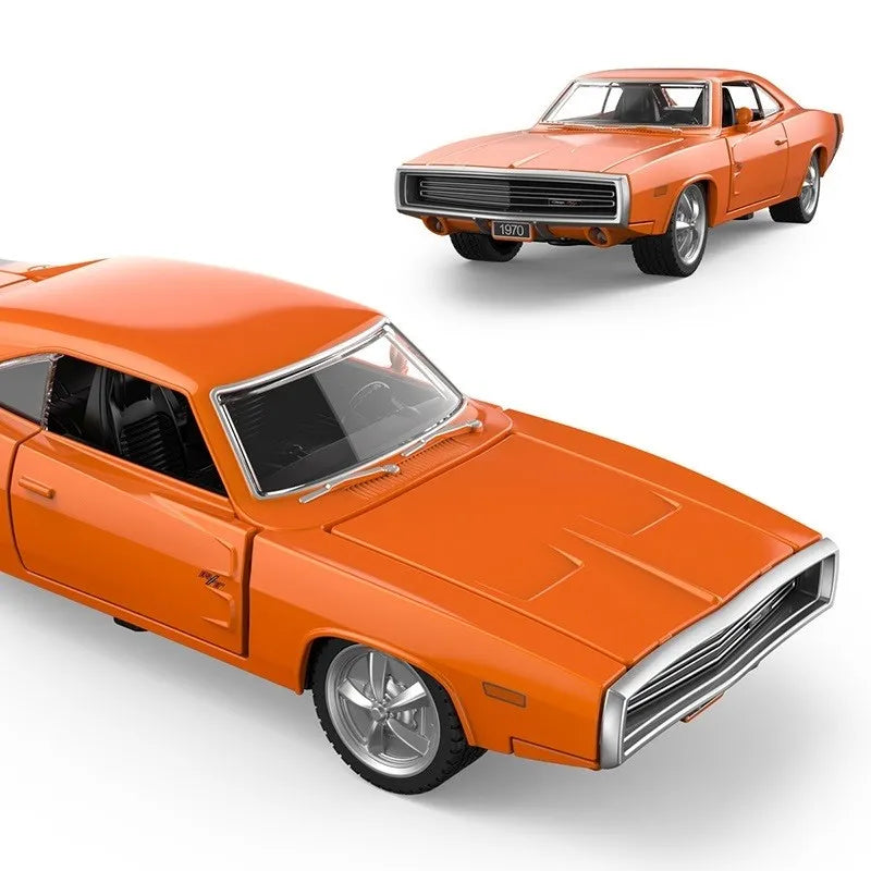 Masinuta metalica dodge charger r/t 1970 portocaliu scara 1 la 36