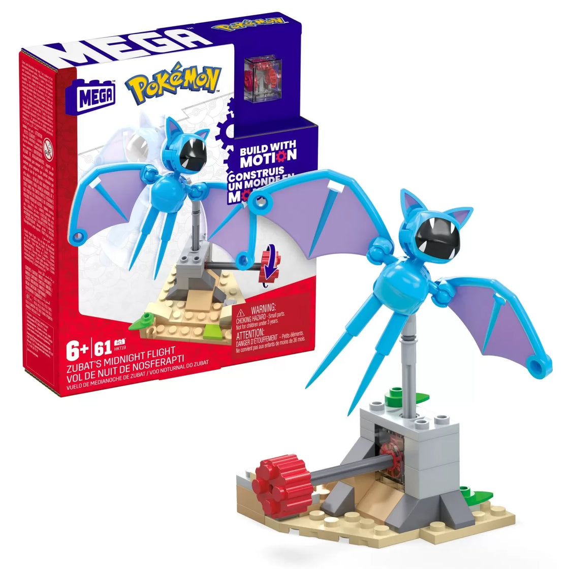 Pokemon mega set de constructie zborul de noapte al zubat
