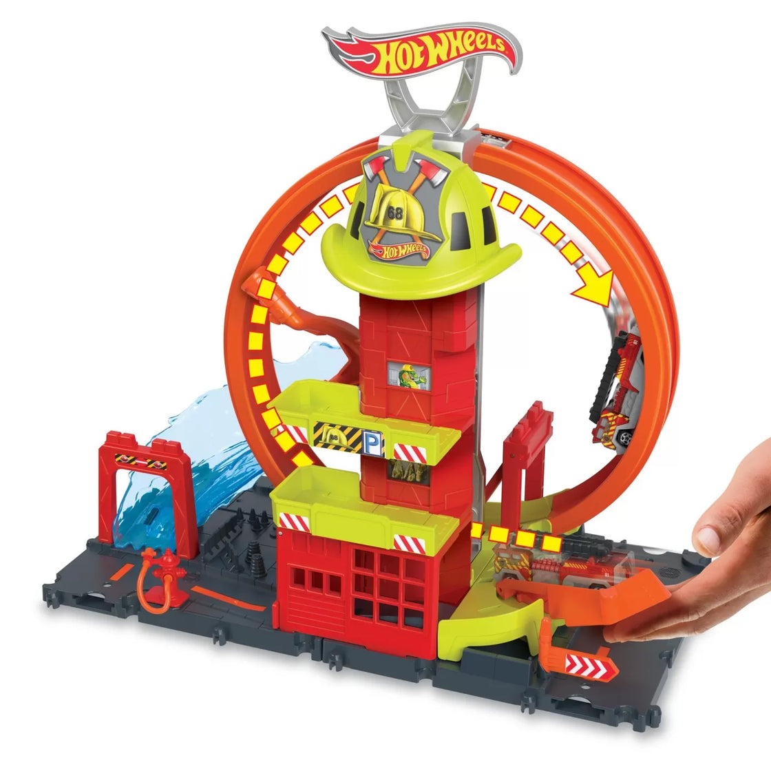 Hot wheels statia de pompieri super loop