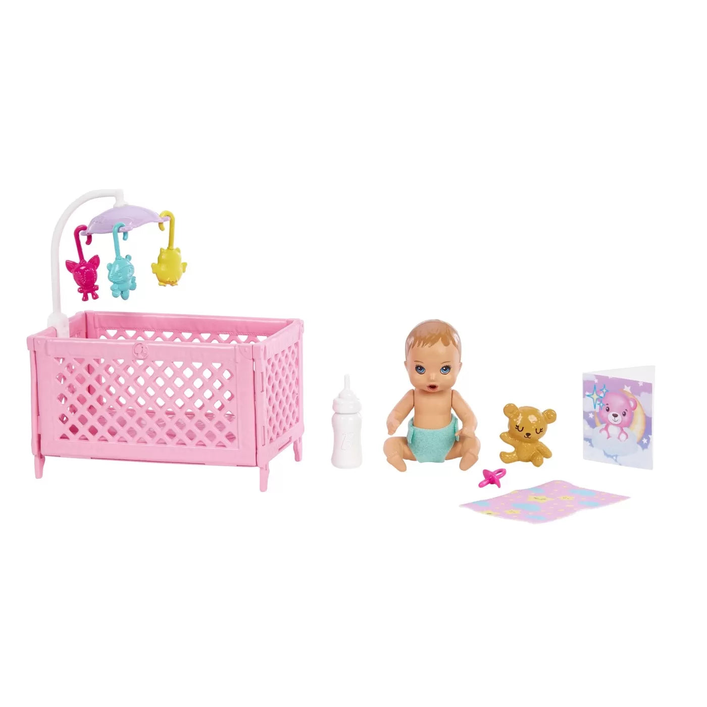 Papusa barbie mamica satena cu bebelus