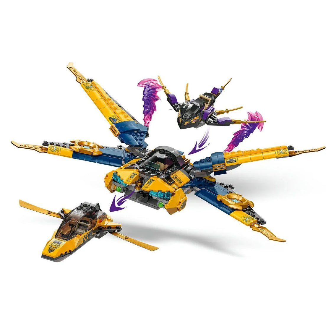 Lego ninjago superavionul cu reactie al lui ras si arin 71833