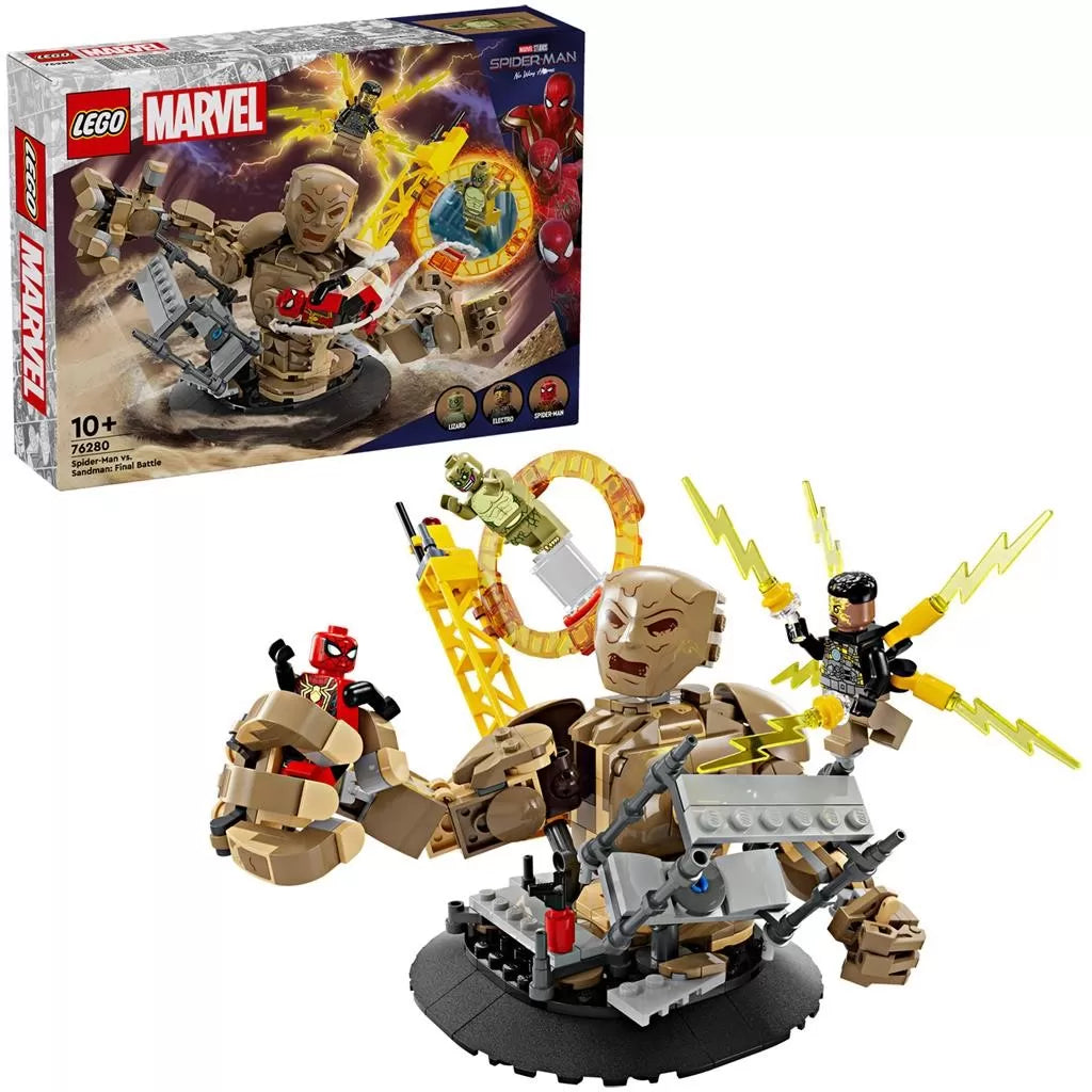 Lego super heroes omul paianjen vs sandman batalia finala 76280