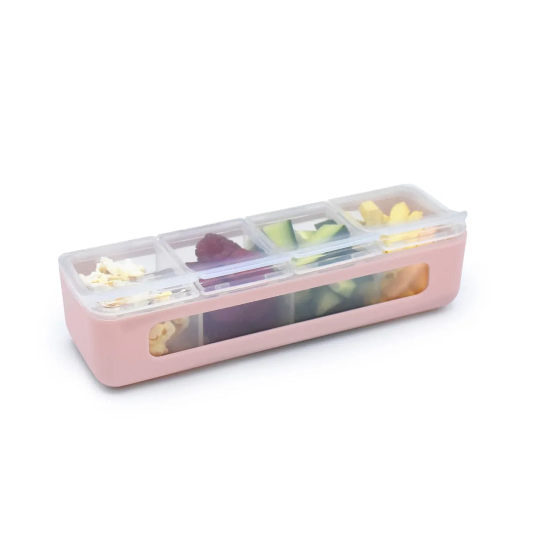Cutie snack 4 compartimente, melii, roz