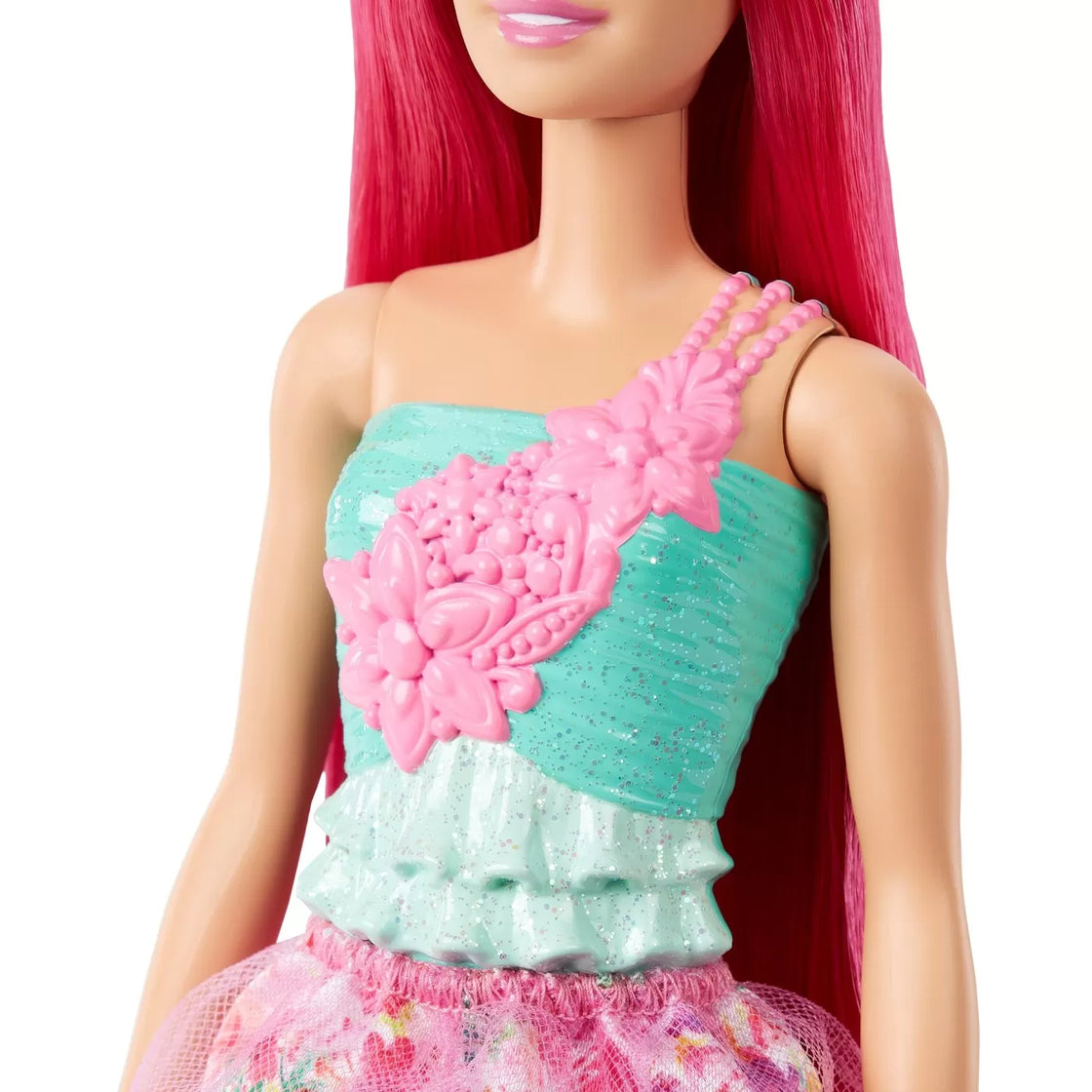 Barbie dreamtopia papusa printesa cu par roz