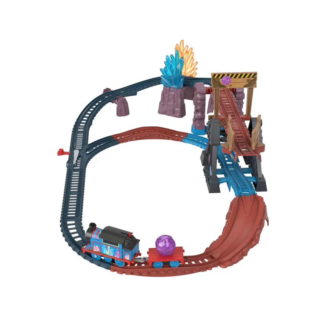 Thomas set de joaca crystal caves adventure cu locomotiva motorizata thomas