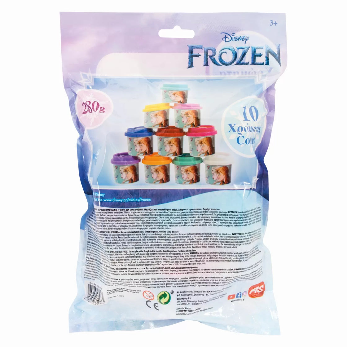 10 borcanase de plastilina frozen in punga de plastic
