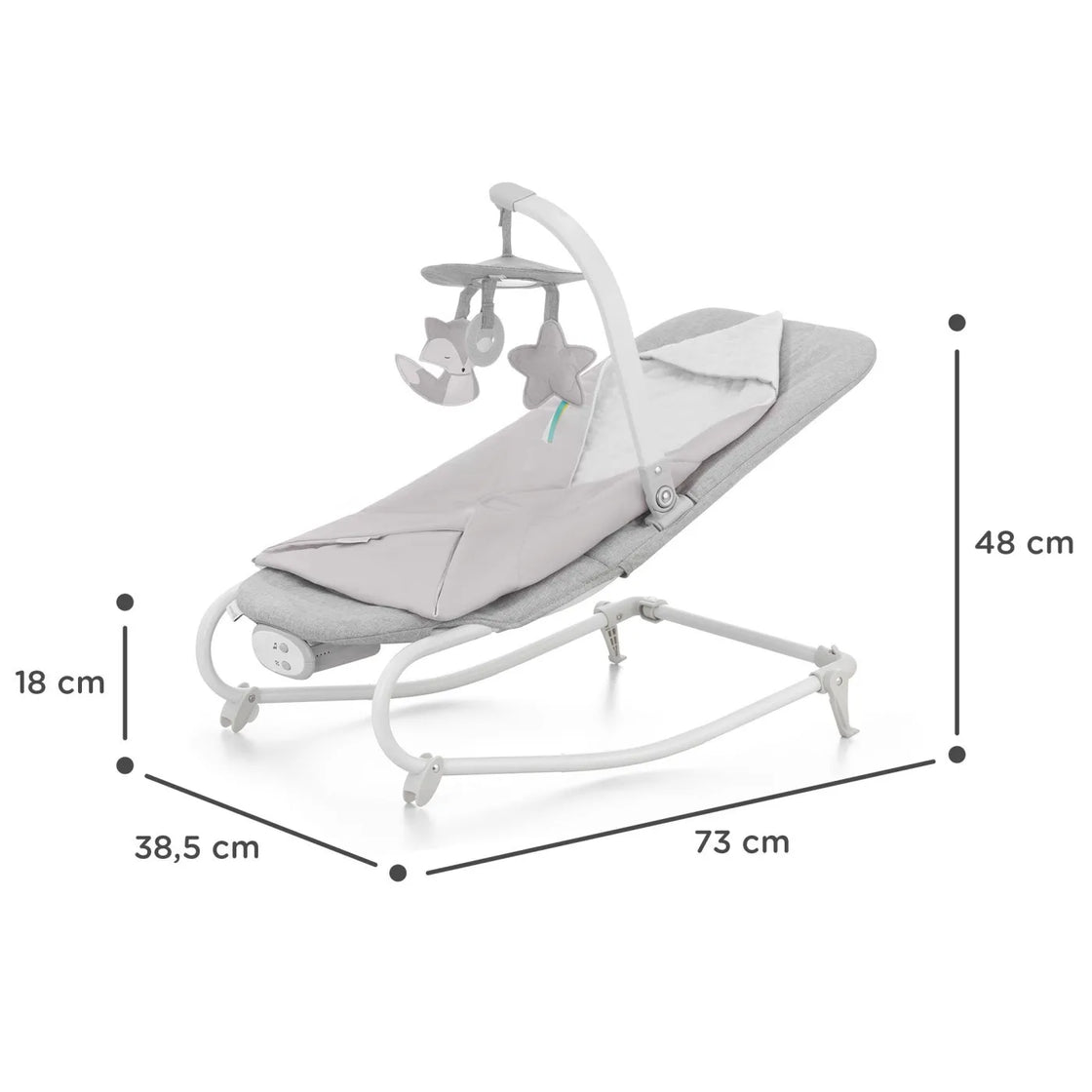 Sezlong 3 in 1, kinderkraft felio 2, stone grey