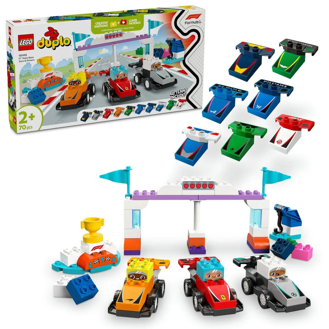 Lego duplo echipa f1: masini si piloti de curse 10445