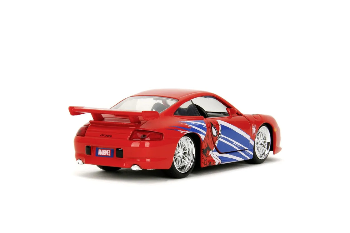 Jada marvel masinuta metalica spider man porsche 911 gt3 rs scara 1 la 32