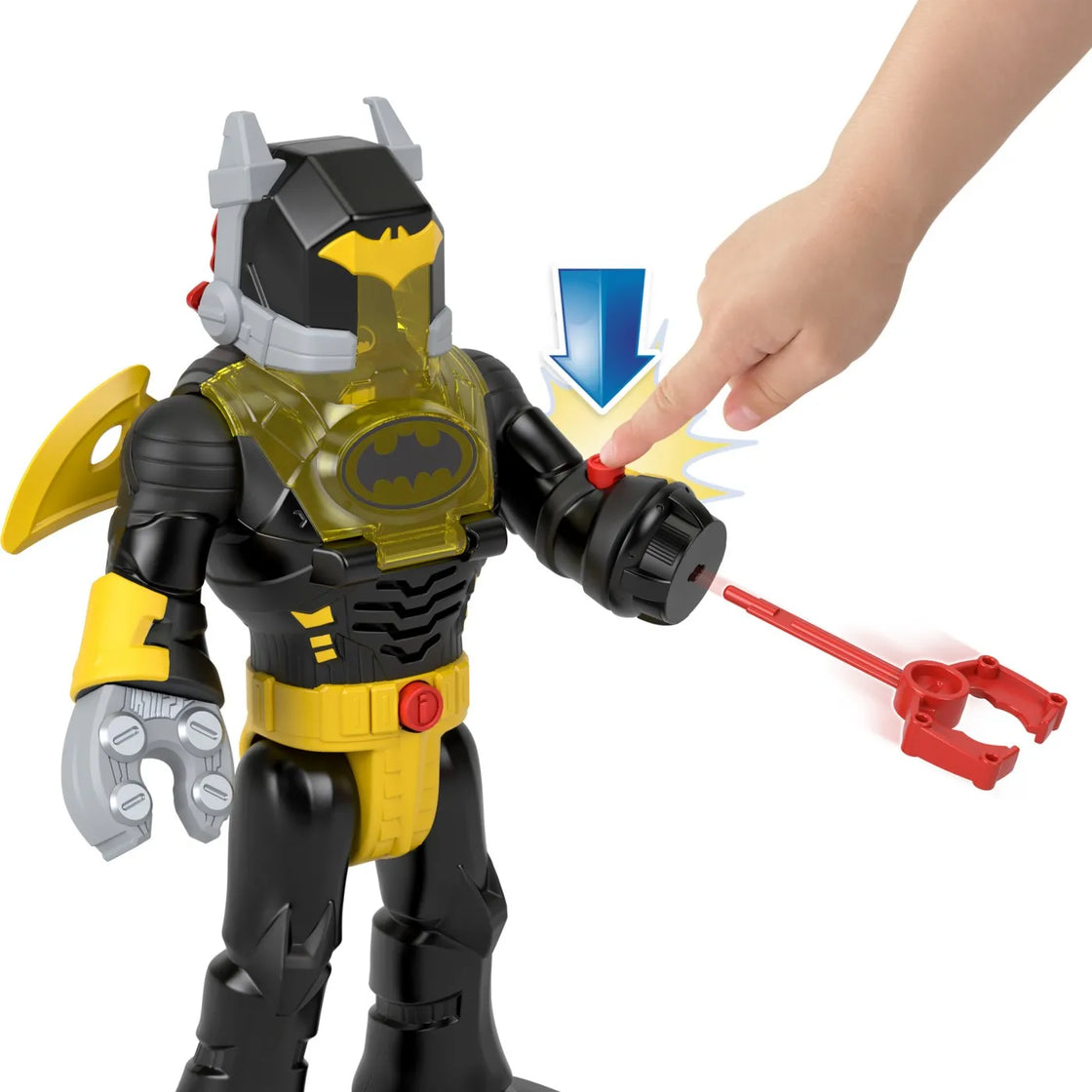 Fisher price imaginext dc super friends set figurina batman si costum exo cu lumini si sunete