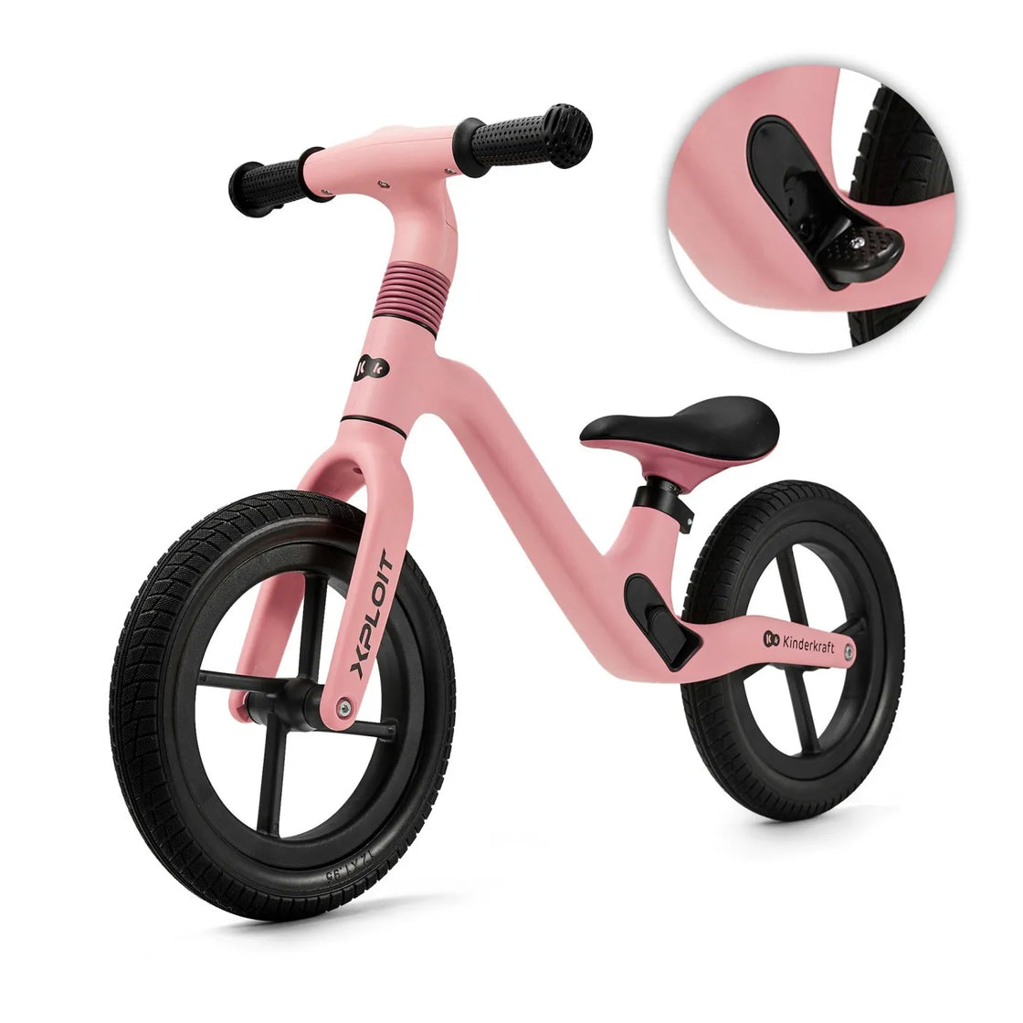 Bicicleta fara pedale kinderkraft xploit, bubblegum pink