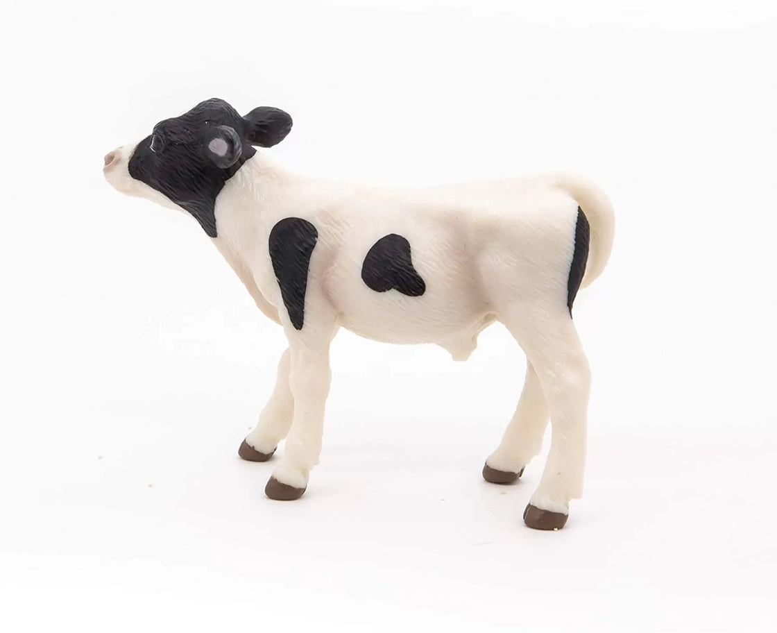 Papo figurina vitel alb cu negru