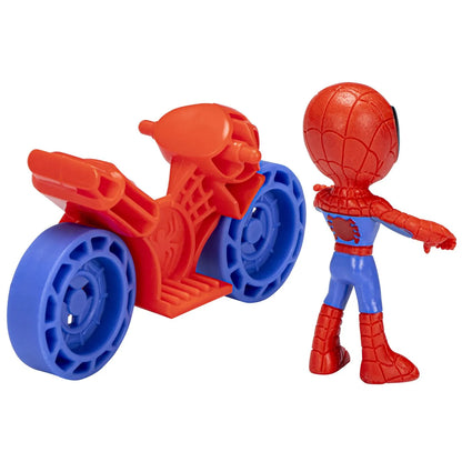 Spiderman set motocicleta si figurina spidey 6cm