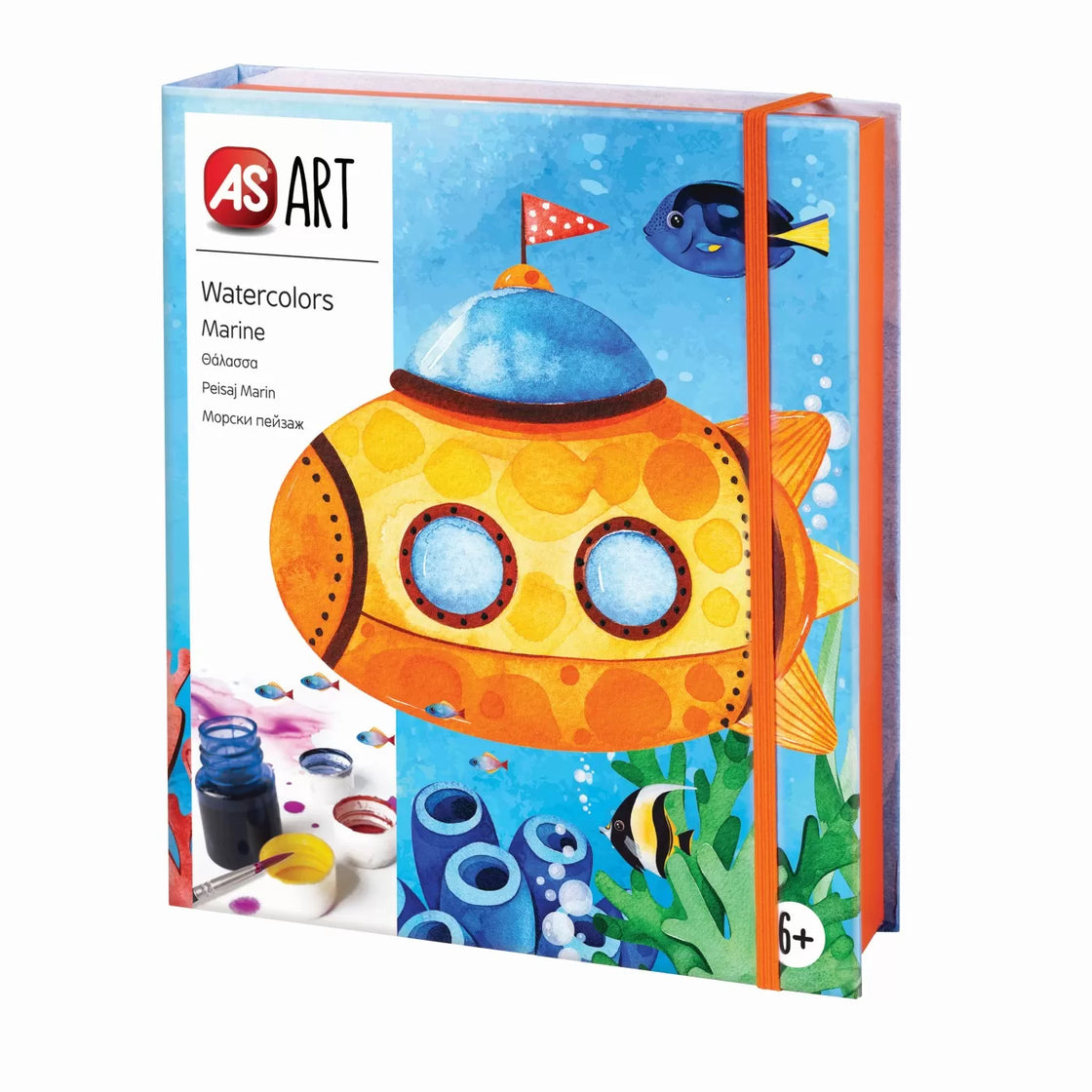 Set desen as art acuarela peisaj marin