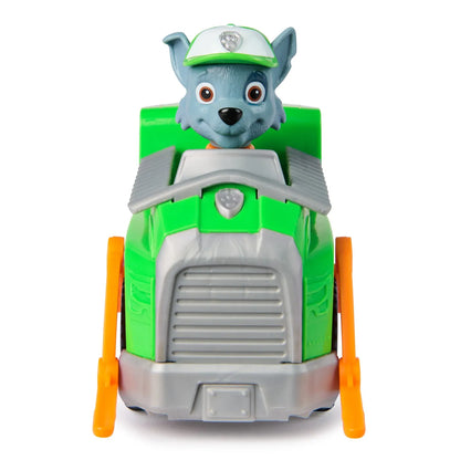Patrula catelusilor set vehicul de baza camionul de reciclare  si figurina rocky