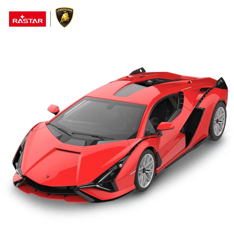 Masina cu telecomanda lamborghini sian rosu cu scara 1 la 14