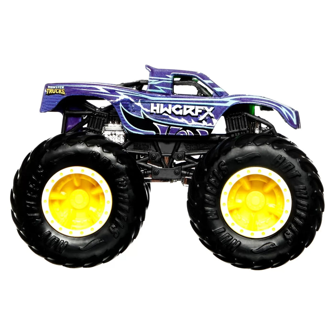 Hot wheels monster truck camion podium crasher cu culori schimbatoare scara 1:64