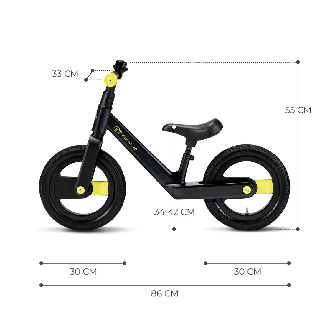 Bicicleta de echilibru kinderkraft goswift, black