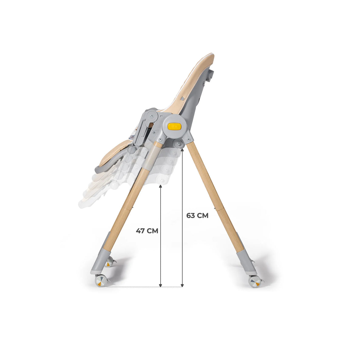 Scaun de masa kinderkraft lastree,  2 in 1, transformabil, grey