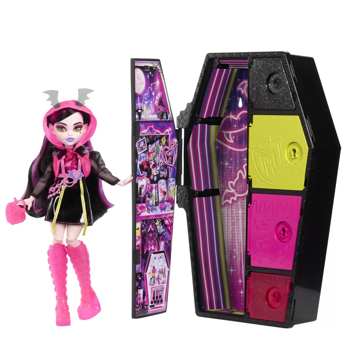 Monster high neon frights papusa draculaura