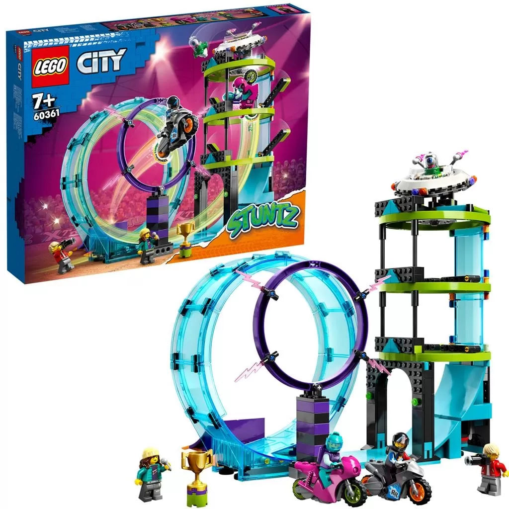 Lego city provocarea suprema de cascadorii pe motocicleta 60361