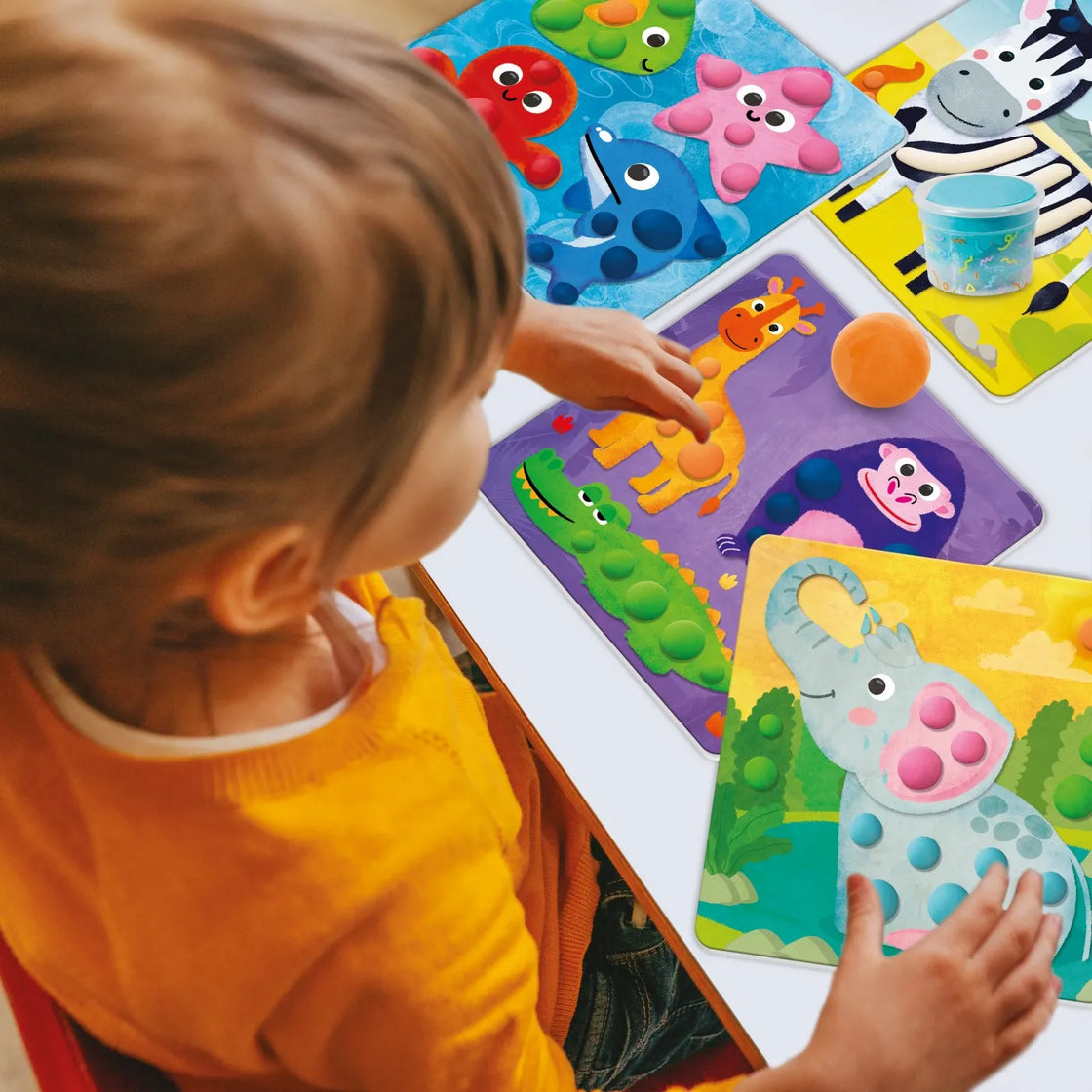 As art set 7 borcanase de plastilina animale