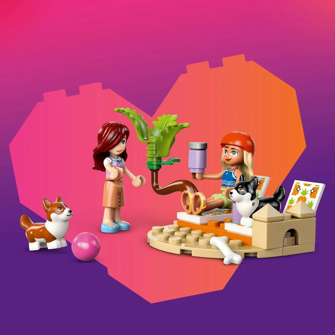 Lego friends aventuri cu catei la surfing si pe scuter 42641