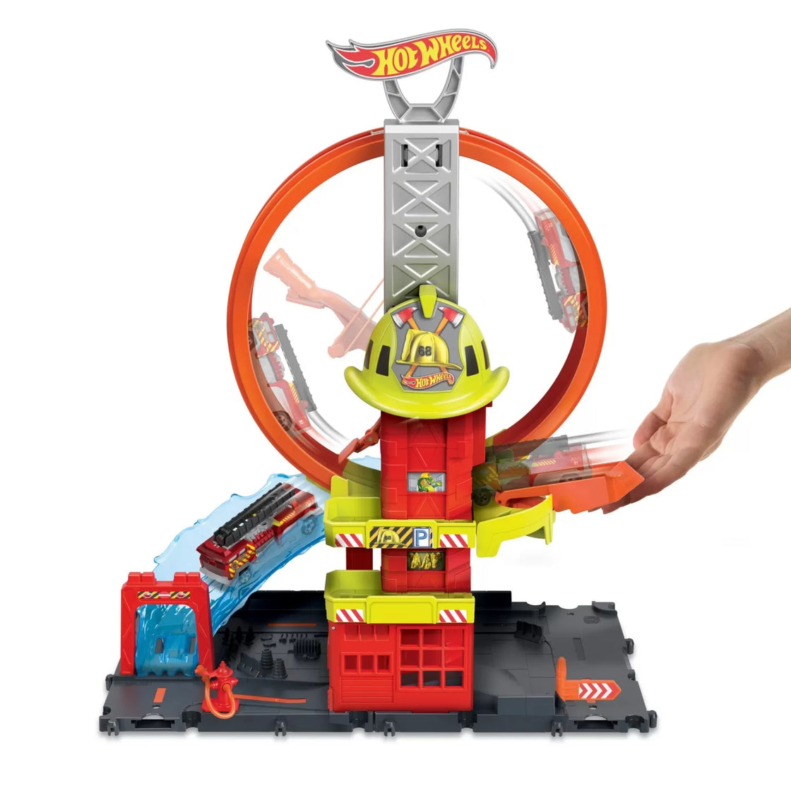 Hot wheels statia de pompieri super loop