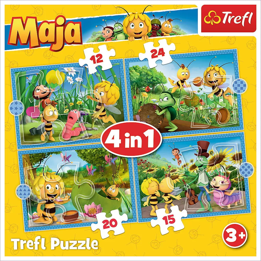 Puzzle trefl 4in1 aventurile albinutei maya