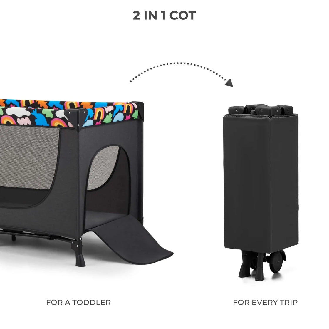 Patut travel kinderkraft joy2, fara accesorii, black