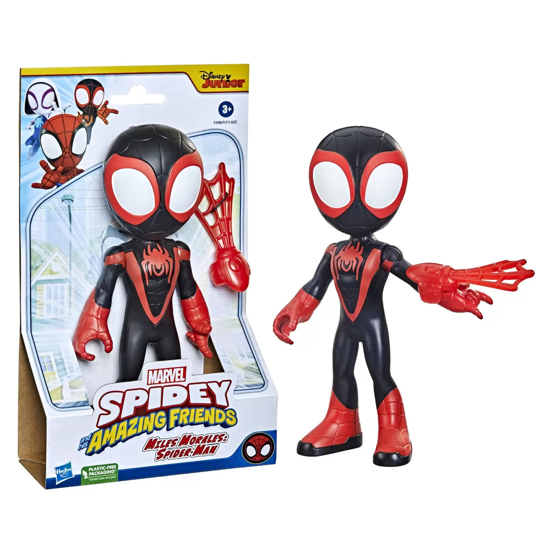 Spidey prietenii extraordinari figurina miles morales spider man supradimensionata 22.8cm