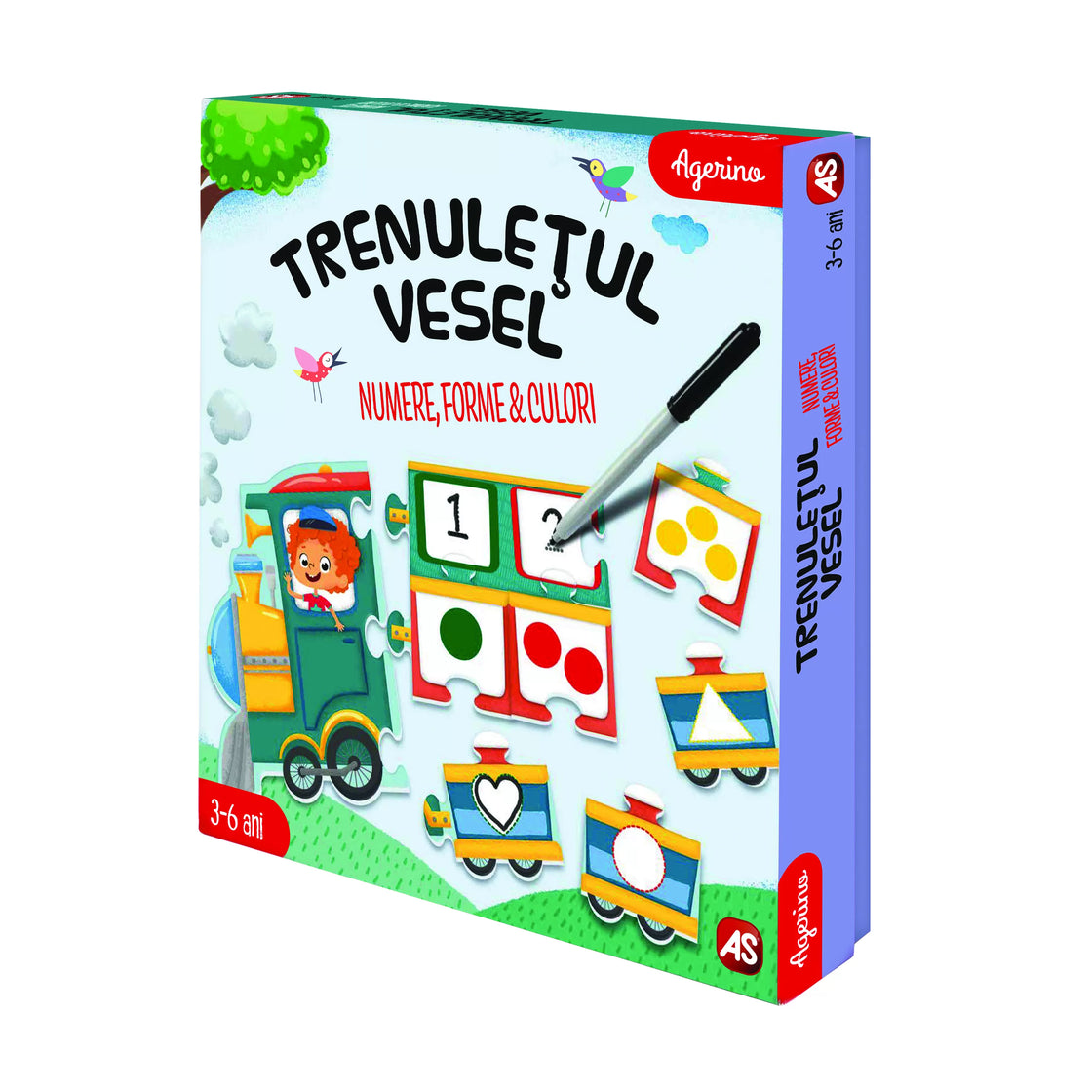 Trenuletul vesel numere forme culori