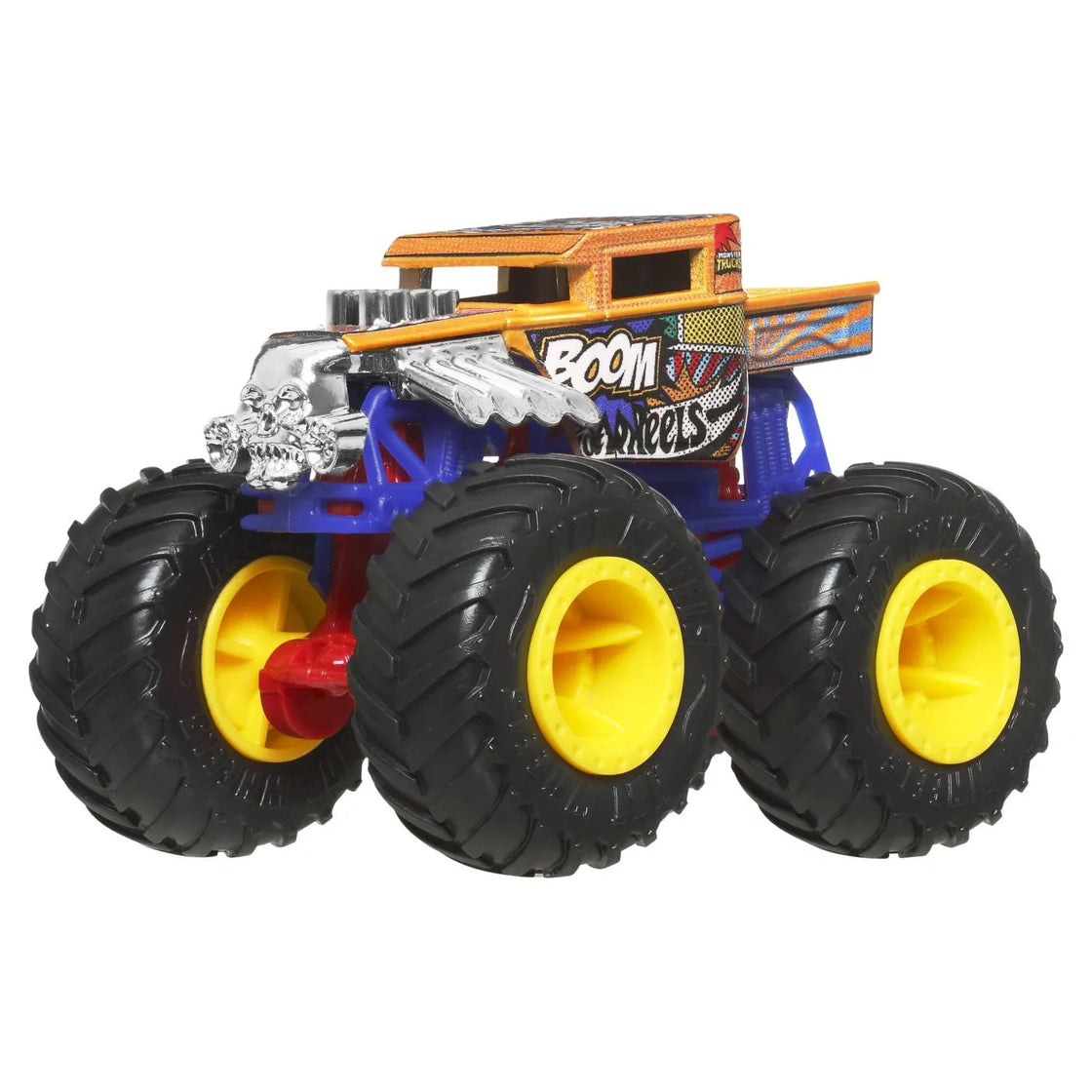 Hot wheels monster truck si masinuta metalica bone shaker