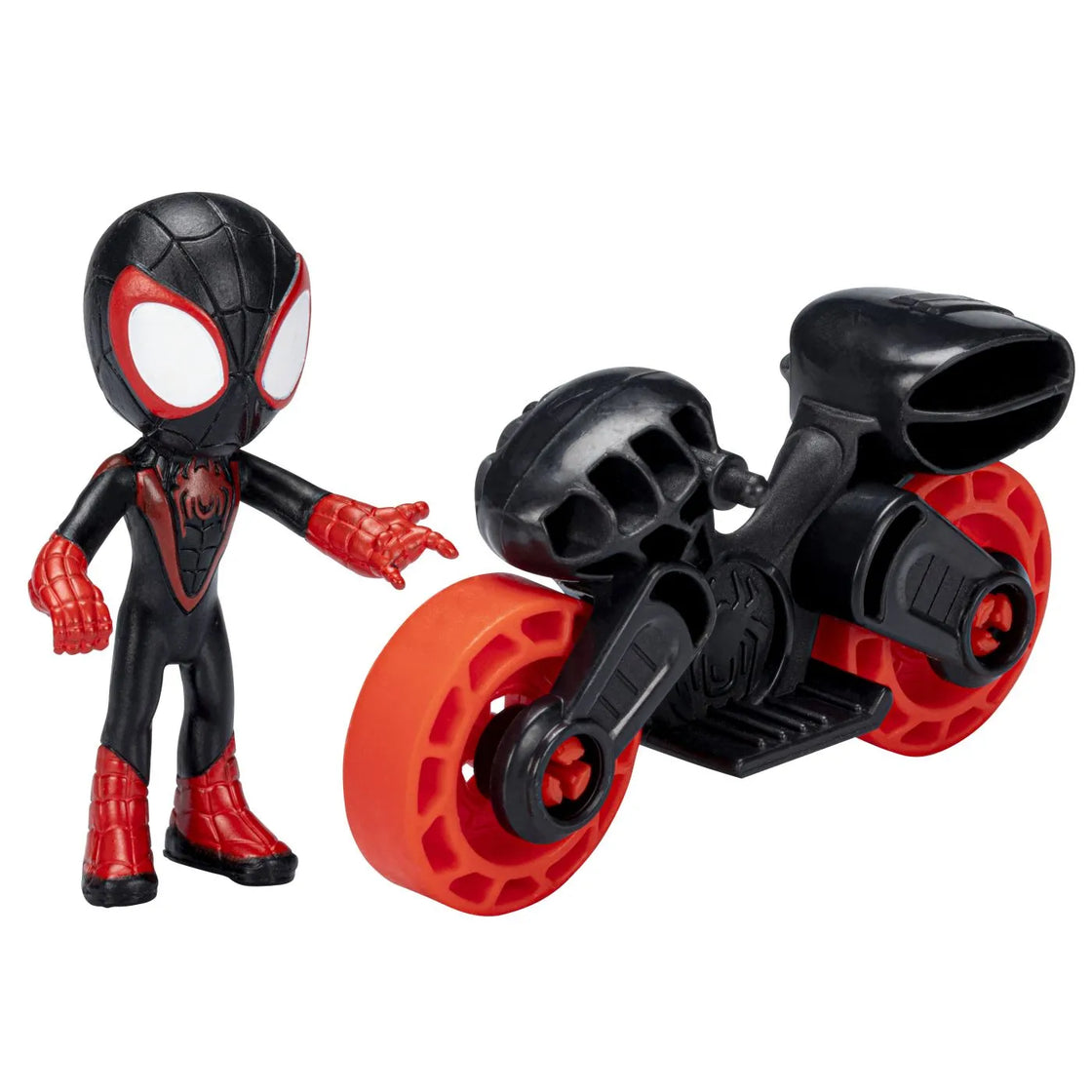 Spiderman set motocicleta si figurina miles morales spider man 6cm